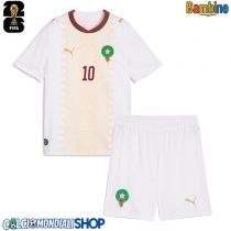 Maglie da calcio Marocco Brahim Diaz #10 Seconda Maglia Bambino Mondiali 2026  Manica Corta (+ Pantaloni corti)